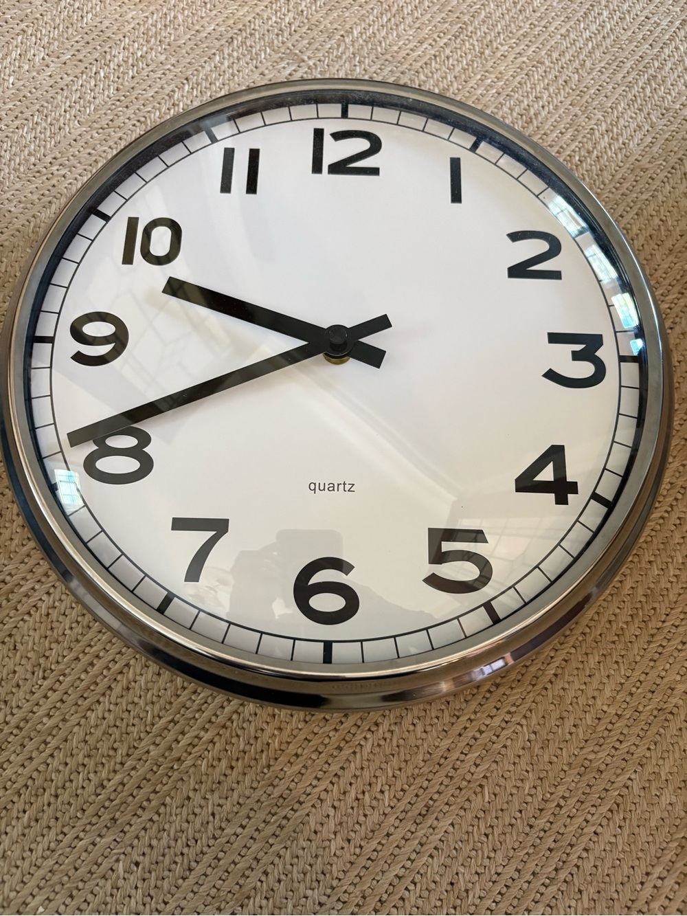IKEA White Wall Clock with Black Numerals
